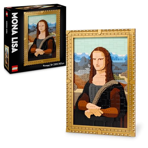 LEGO Art Mona Lisa, Set für Erwachsene, Gemälde von Leonardo da Vinci zum Aufhängen, kreative Aktivität für Männer und Frauen, Geschenk für Kunstliebhaber, italienische Renaissance Kunst 31213