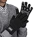 LETHMIK Mens Non-Slip Winter Gloves,Touchscreen Thick Knit Texting Gloves with Warm Wool Lining Black