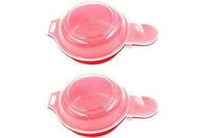 Easy Microwave Egg Cooker Microwave Eggs Cooking Kit 1 Minute Fast Egg Hamburg Omelet Maker Kitchen Cooking Tool (2 PCS)