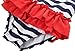 BeautyIn Kids Swimwear Girls One Piece Swimsuit Cute Striped Ruffle Swimming Costume, Multicolor, 9-12 Months