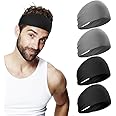 MYKURS Sports Headbands for Men, Moisture Wicking Workout Headbands for Women, Sweat Bands Hairband for Yoga, Running, Fitnes