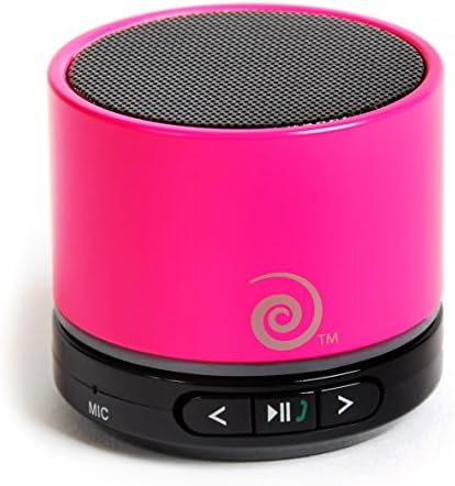 Portable Bluetooth 4.0 Mini Speaker ● Apple, Samsung, Mobile &amp; Cell Phone Compatible ● High Quality Wired Speakerphone with Sound Amplifier for Hands-Free Calling by bePowered® ● Neon Hot Pink