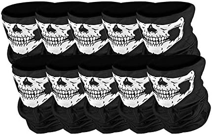 Face Mask, Mitsutomi Skull Half Face Mask Bicycle Ski Ghost Scarf Multi Use Neck Warmer COD (10)