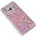 Galaxy S8 Case,Soundmounds Galaxy S8 Glitter Flowing Liquid Floating Fashion Bling Case Cover for Samsung Galaxy S8. (Pink)