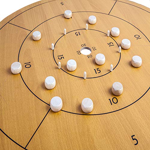 30" Crokinole Tournament Checker Board Game Canadian Heritage Game with 26" Playing Surface for