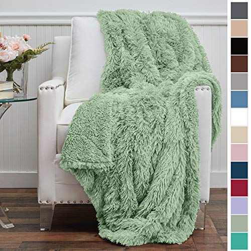 The Connecticut Home Company Luxury Shag Bed Throw Blanket, King Size