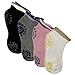 Rbenxia Women Girl's Yoga Pilates Socks Cotton Non Skid Socks 4 Pairs
