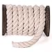 Ravenox Natural Twisted Cotton Rope | (Natural White)(1/2 Inch x 25 Feet) | Made in The USA | Strong Triple-Strand Rope for Sports, Décor, Pet Toys, Crafts, Macramé & Indoor Outdoor Use