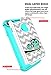 iPhone 8/iPhone 7 Case, Style4U Cute Owl Shock Resistant Studded Rhinestone Crystal Bling Hybrid Armor Case Cover for Apple iPhone 8 2017 and iPhone 7 2016 with 1 Style4U Stylus [White/Teal]