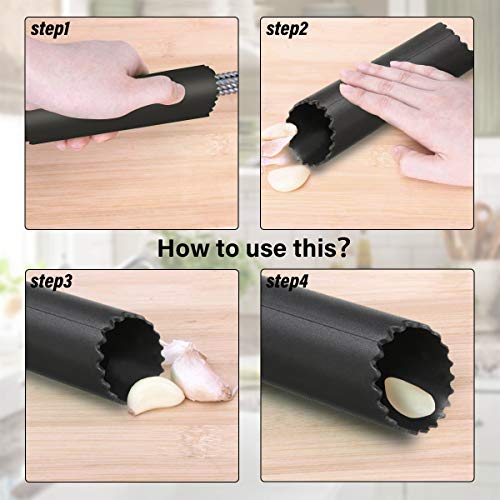 image for CHARMINER Stainless Steel Garlic Press Rocker, Garlic Crusher Squeezer