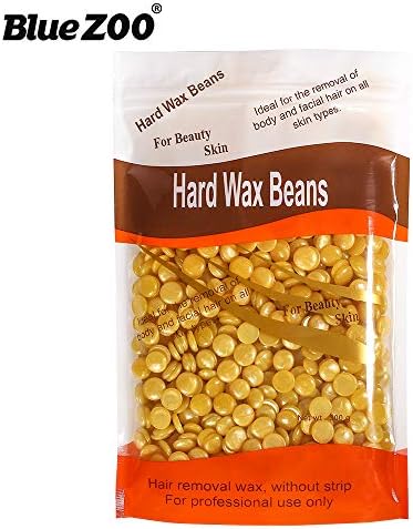 Bluezoo Depilatory Pearl Hard Wax/Brazilian Granules Hot Film Wax Bead For Hair Removal(stripless) (Shimmering Gold)