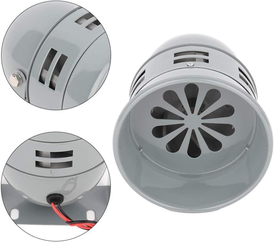 SCITOO 12V Loud Alarm Horn Universal Electric Driven Horn for Train Car Truck Boat RV,Gray