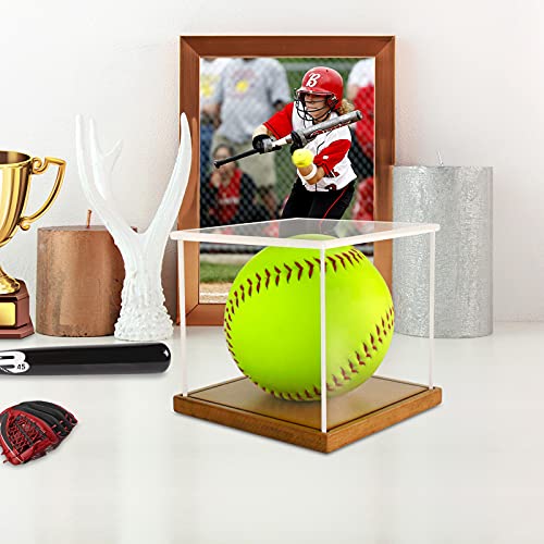 LuxRound Softball Display Case, Plastic Display Holder for Official