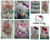Set of 6 Hello Kitty Christmas Tree Ornaments Featuring Hello Kitty in Various Poses