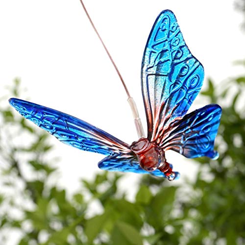 AVEKI Solar Wind Chimes Outdoor, Color-Changing Solar Mobile Wind Chime Waterproof Solar Powered LED Hanging Lamp for Outdoor Garden Festival Decoration (Butterfly) - Thumbnail 4