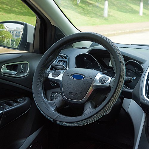 Blueshyhall Steering Wheel Cover,Soft Skidproof Cover Crystal Bling Bling Rhinestones 15"/38cm, Peacock Blue