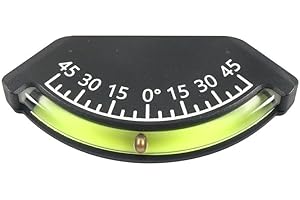 Solaughguy RV Level Indicator with Graduated Scale for Off Road Vehicle Truck Boat -45° to 45° Angle Inclinometer for Marine 