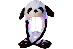 YEKEYI LED Rabbit Hat Ear Moving Jumping Hat Funny Bunny Plush Hat Cap Cosplay Christmas Party Holiday Hat