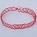 YAZILIND Red Vintage Stretch Gothic Tattoo Henna Choker Hippy Necklace Elastic 80s 90s