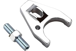 Zpana Car Distributor Clamp Hold Down, Chrome Billet Aluminum Engines Distributor Clip with Stud Nut & Gasket, Automotive Electronic Replacement Accessories, Compatible with SBC, BBC, SB