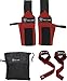 Premium Wrist Wraps Lifting Straps Bundle w/Carry Bag | Professional Grade Heavy Duty Hand and Wrist Support Weightlifting w/ 2 Year No Questions Asked Warranty (Red, Wraps & Straps Combo)
