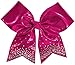 Chassé Girls' Metallic Rhinestone Performance Hair Bow Metallic Pink