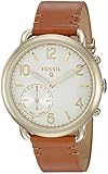 Fossil Hybrid Smartwatch - Q Tailor Leather, Brown FTW1127