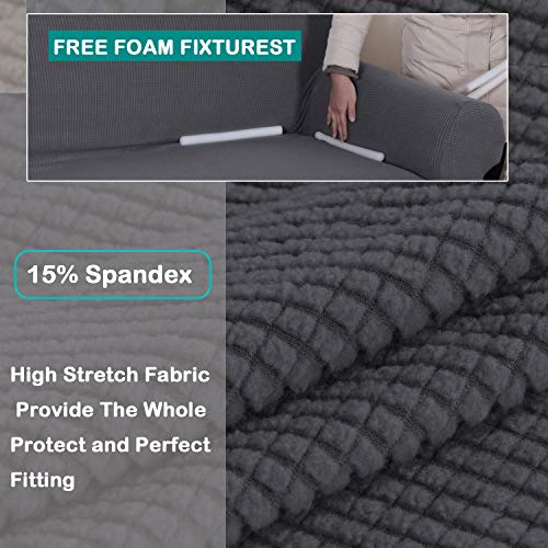 image for Turquoize High Stretch Loveseat Cover 1 Piece Stylish Furniture Cover/