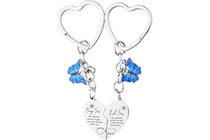 Couples Christmas Gifts for Aunt Niece Matching Keychain Gifts for Mom Daughter Birthday Gift for Gf Bf Heart Key Chain