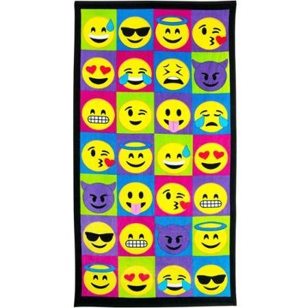 Emoji Beach Towel Block Amazoncouk Kitchen Home