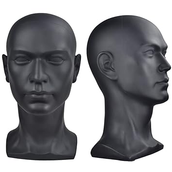 Amazon Com Ersiman Matte Black Professional Cosmetology Mannequin Head Manikin Head For Display Wigs Hair Glases Hat Headset Display Stand Beauty