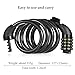 Amazer Bike Cable Lock, 4-Feet Bike Lock Basic Self Coiling Resettable Combination Cable Bike Locks with Mounting Bracket, 4 Feet x 1/2 Inch