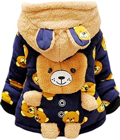 DDSOL Infant Baby Adorable Fleece Ears Hat Little Bear Hooded Jacket Coat