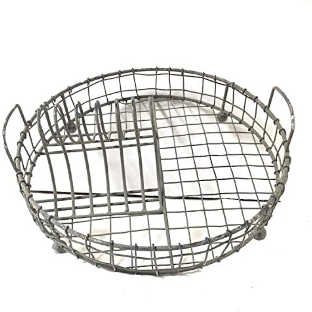 460114 Galvanized Metal Vintage Dish Rack Utensil Holder Kitchen