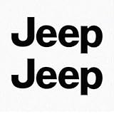Jeep Logo Vinyl Sticker Decal - Set of Two Wrangler Grand Cherokee 4x4 Car Window Laptop Die Cut (6" inches Width)