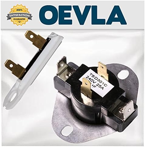3387134 &amp; 3392519 Cycling Thermostat &amp; Thermal Fuse Replacement Parts for Kenmore, Whirlpool, Maytag Dryers by Oevla