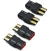 elechawk 4 PCS Female T-Plug Deans to Male Adapter Compatible with TRX Connector for RC Battery ESC and Charger