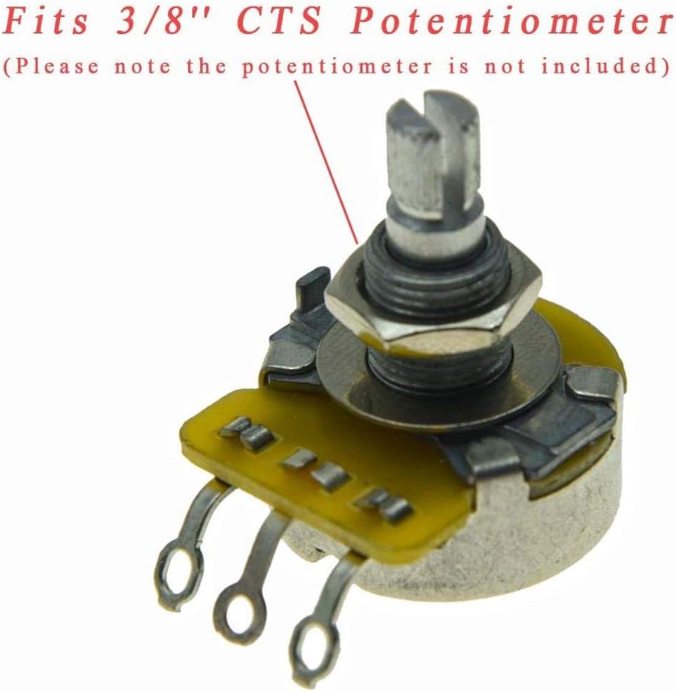 KAISH 20pcs US Thread 3/8″ Guitar Pots Nuts Potentiometer Hex Nut and