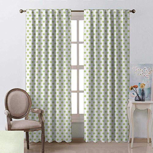 Green Curtains Blackout Vintage Old Fashioned Pattern With Green