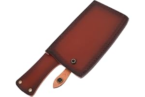 TIDTALEO Set Buckle Trapper for Meat Cleaver Mallet Clamp Kit Cleaver Sleeve Protector Brown Leather