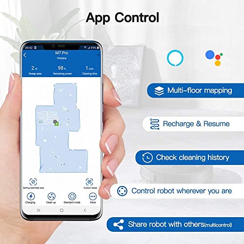 Proscenic M7 Pro Robot Vacuum Cleaner, Laser Navigation, 2700Pa