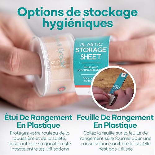 Silicone Dressing Roll [2m], Gel for Post-Caesarean & Cheloid Scars with Medi Grade Storage Strip, Fast & Effective Healing Plaster