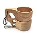 Nordic Style Handmade Finnish Kuksa Ancient Lapland Finland Style Wooden Cup (Classic-2 Holes)