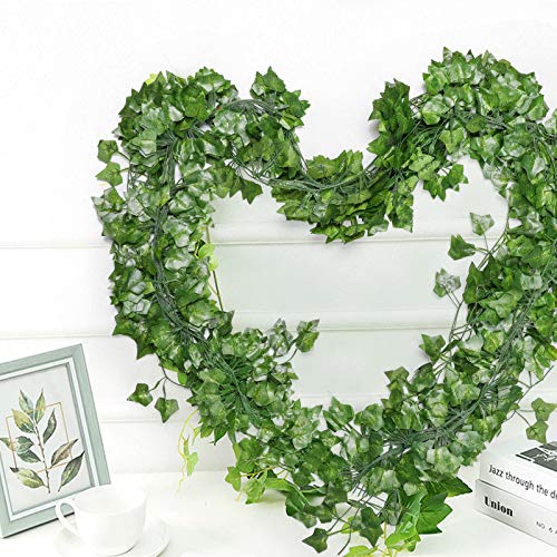 JOHOUSE 18PCS 126FT Artificial Ivy Leaf Plants Hanging Greenery Garlands for Wedding Party Wall or Yard Decor, Fake Plant Decor