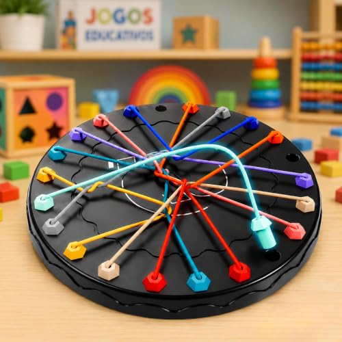 Desafio da Corda Inteligente – Jogo de Raciocínio Lógico e Estratégia, Quebra-Cabeça Educativo para Crianças e Adultos, Brinquedo Interativo para Desenvolver Concentração e Coordenação