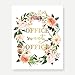 Eleville 8X10 Unframed Office Sweet Office Real Gold Foil and Floral Watercolor Art Print Office Quote Wall Art Home Decor Motivational Inspirational Poster WG115