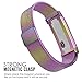 MoKo Fitbit Alta HR Bands With Frame, Metal Frame Housing + Milanese Loop Mesh Stainless Steel Replacement Bracelet Strap Band with Magnet Lock for Fitbit Alta and Fitbit Alta HR - COLORFUL