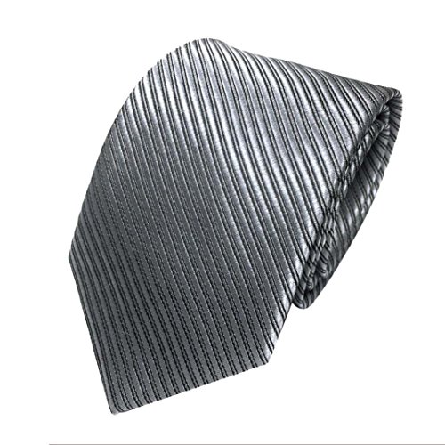 Liraly Clearance Mens Classic Jacquard Woven Striped Necktie Men's Tie Party Wedding Tie (Dark Gray)