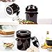 Seeutek Fermentation Crock Jar 2 Liter / 0.5 Gallon - Stoneware Pot for Fermenting, Pickling Kimchi, Pickles, Vegetables, Kombucha - Glazed Fermenter with Stone Weights, Lid & Pickle Tamper