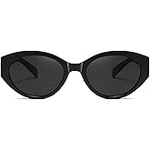 mincl Trendy Women's Oval Sunglasses Fashion Luxury Small Brown Sexy Polarized Sunglasses Women Vintage Punk Shades Eyewear